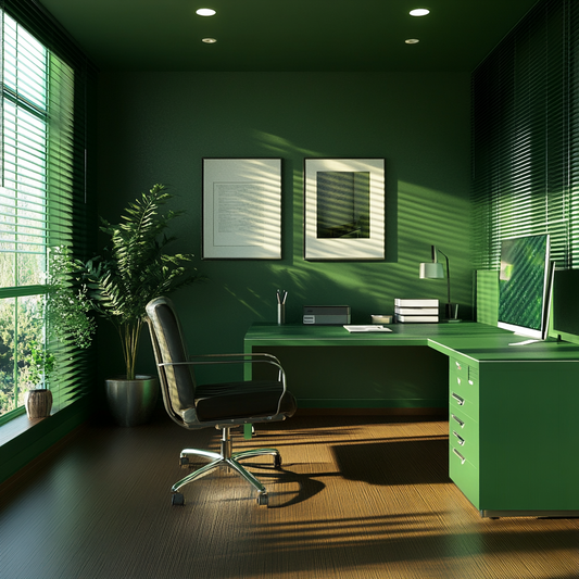 Designing a Gray and Sage Workspace That Calms and Inspires