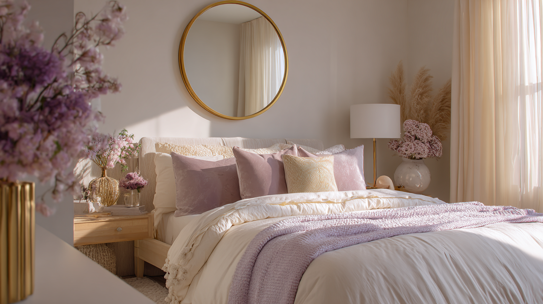 Lavender and Gold: A Luxe Combo for Soft Glam