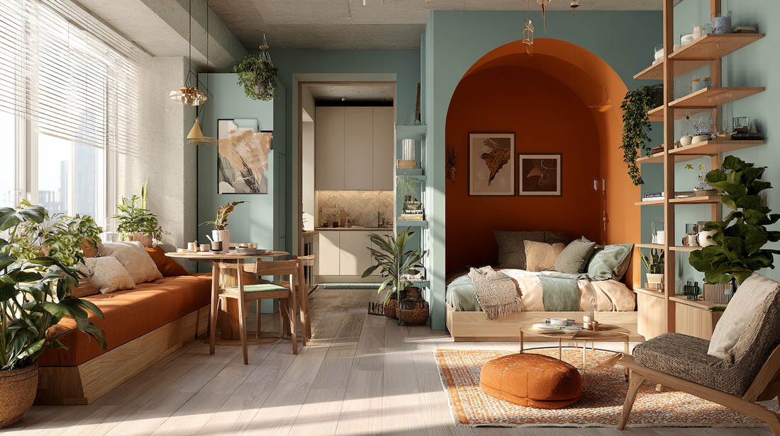 Using Color to Set the Mood in a Studio Apartment
